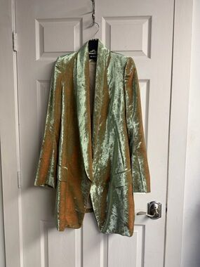 Preloved ANN DEMEULEMEESTER 
Mid-Length Velvet Coat